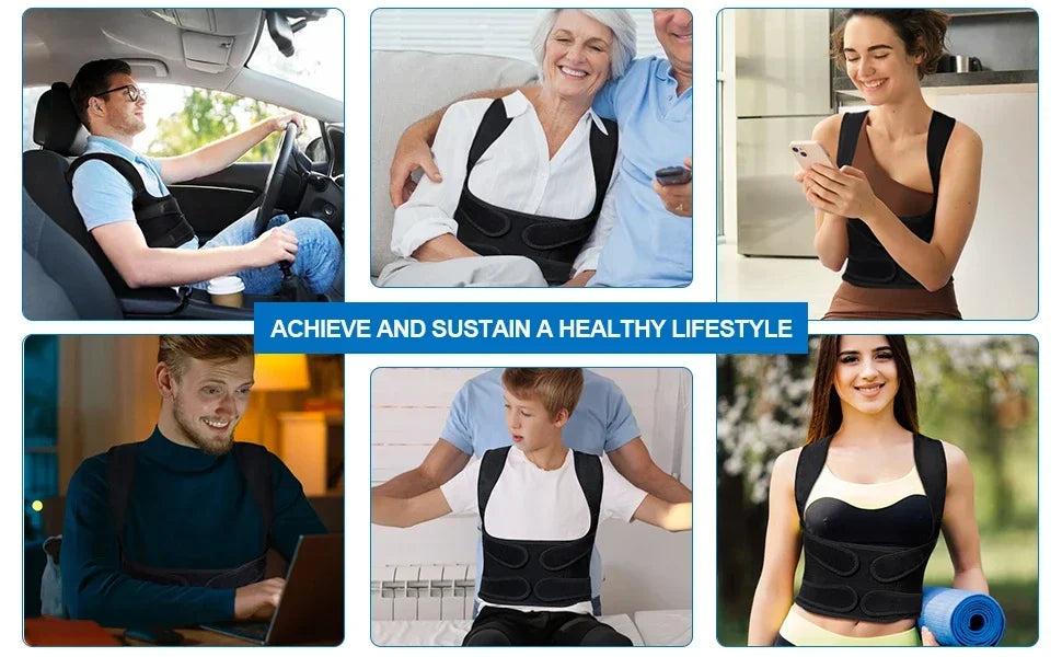 Back Support Brace Posture Corrector for Women and Men Back Straightener Posture Corrector Scoliosis and Hunchback Correction