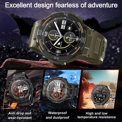 Sport Smart Watch Men 360*360 HD Screen LED Light Heart Rate Fitness Waterproof Voice Assistant BT Call Smartwatch For Huawei
