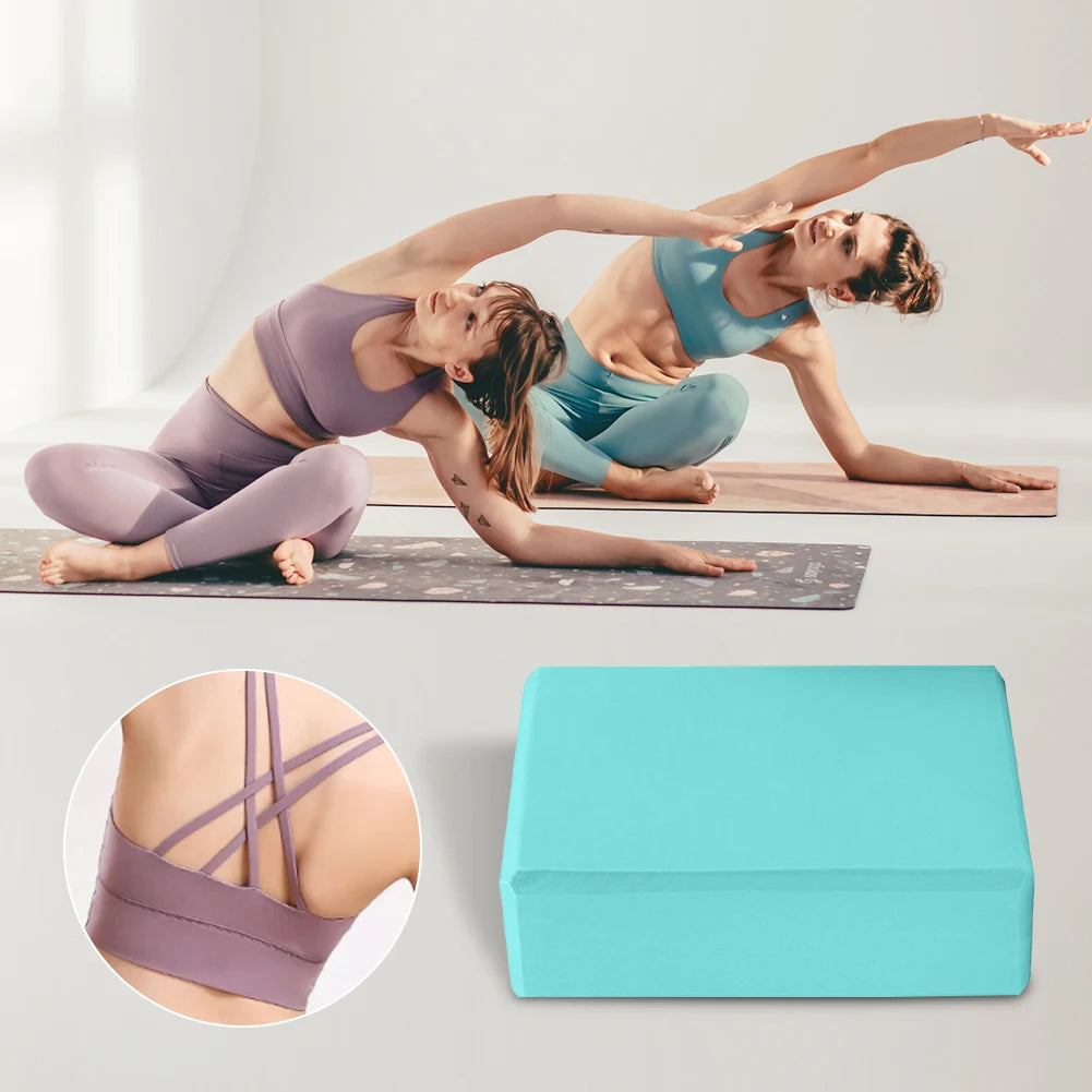 EVA Yoga Block Solid Color Yoga Balance Bricks Moisture-Proof High Density Yoga Blocks Body Shaping Yoga Blocks for Yoga Pilates