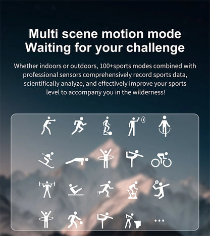 Sport Smart Watch Men 360*360 HD Screen LED Light Heart Rate Fitness Waterproof Voice Assistant BT Call Smartwatch For Huawei