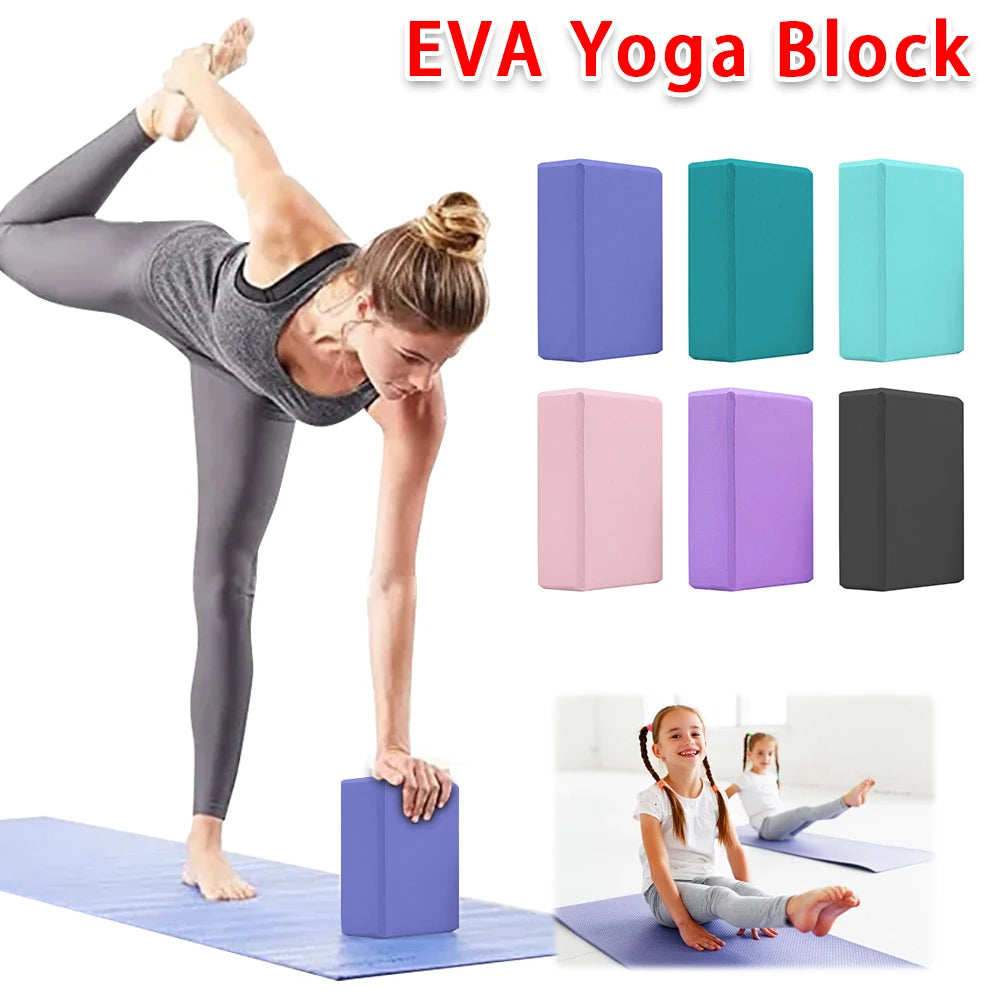 EVA Yoga Block Solid Color Yoga Balance Bricks Moisture-Proof High Density Yoga Blocks Body Shaping Yoga Blocks for Yoga Pilates