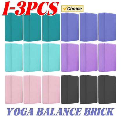 EVA Yoga Block Solid Color Yoga Balance Bricks Moisture-Proof High Density Yoga Blocks Body Shaping Yoga Blocks for Yoga Pilates